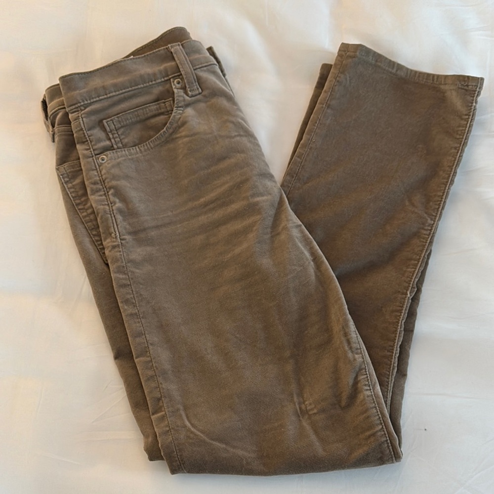 GAP vintage slim high rise velvet pants